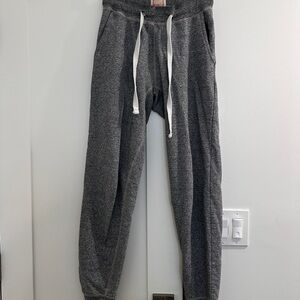 Hanes Gray Track Pants with White Drawstring